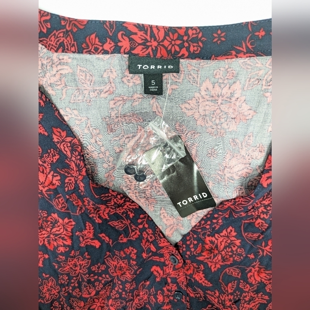 Torrid Midi Challis Shirt Dress size 5X - Picture 6 of 13